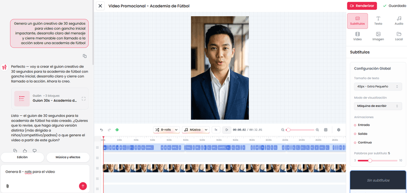 Convierte tus guiones en videos